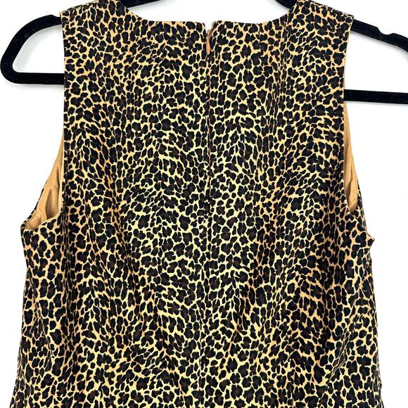J. Crew Leopard Print Sleeveless Sheath Dress Size 4 - Picture 7 of 11